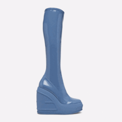 FENDI　Blue patent leather boots
